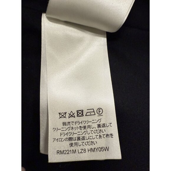 Louis Vuitton Checkered Navy & Black Sherpa Jacket Mens Full-Zip Embroidered Log - Picture 12 of 14